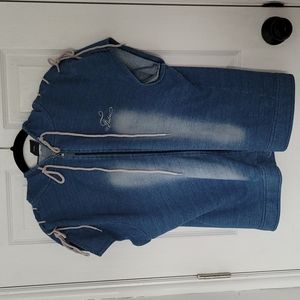 Vintage FUBU oversized zip up vest